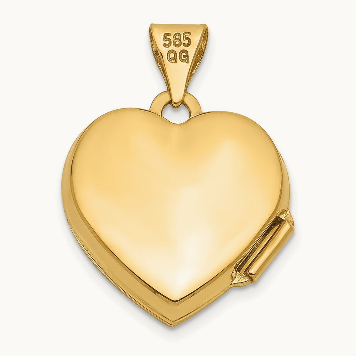 Double Heart Locket — 14K Yellow Gold, 21mm