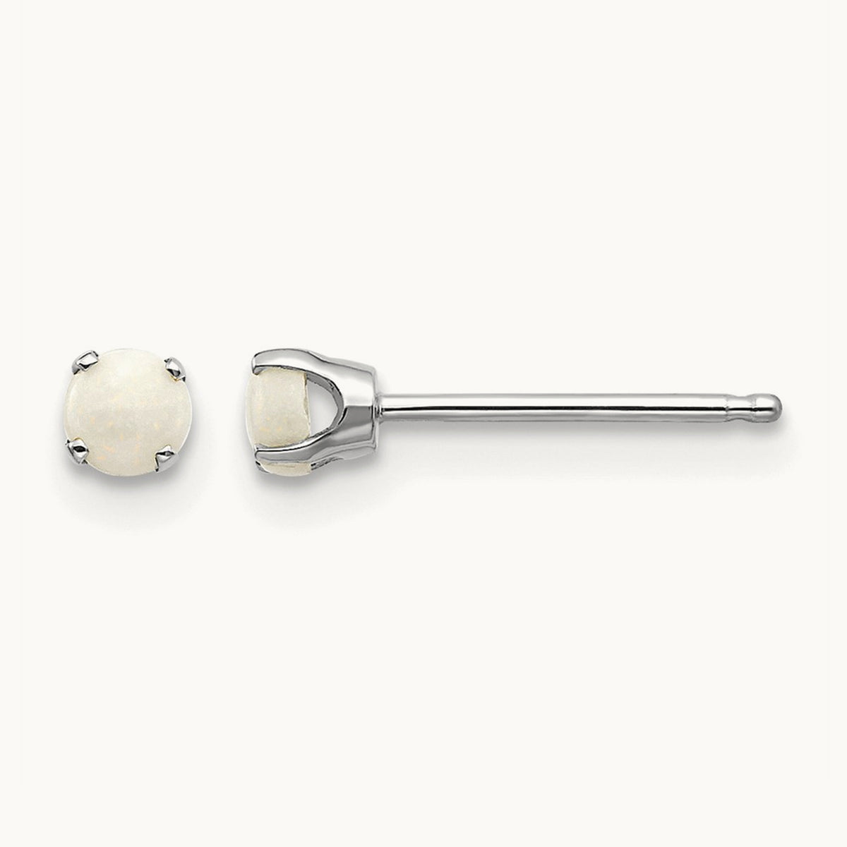 Opal Stud Earrings — 3mm
