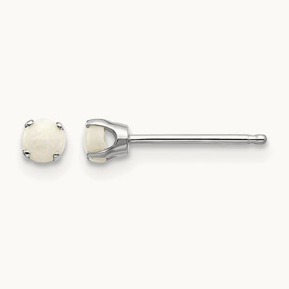 Opal Stud Earrings — 3mm
