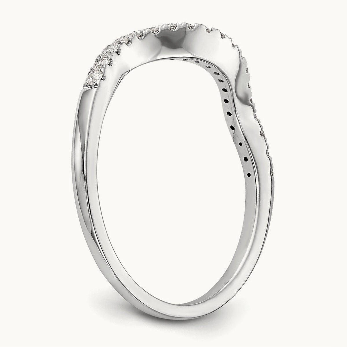 Diamond Wedding Band, 14K White Gold