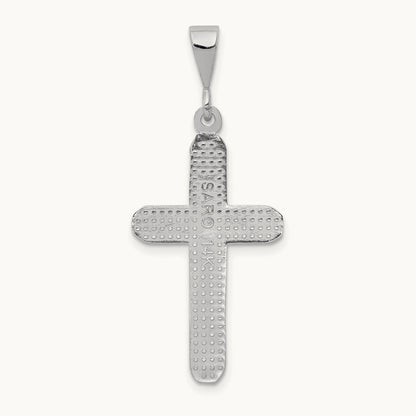 Cross Charm, 14K White Gold