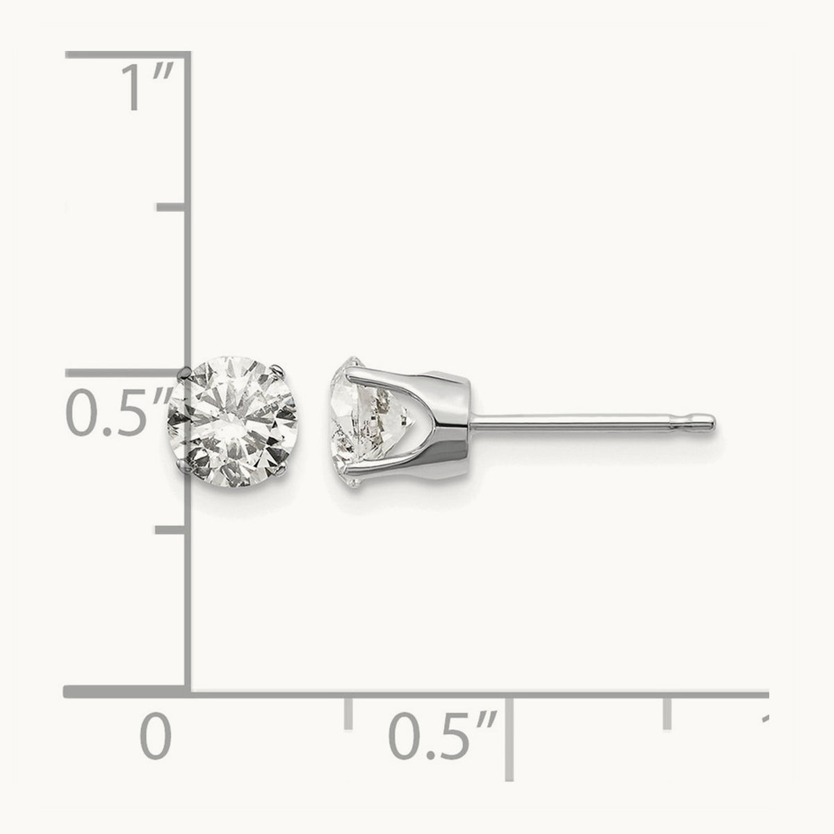 Diamond Stud Push-on Post Earrings — 1.00 ct tw