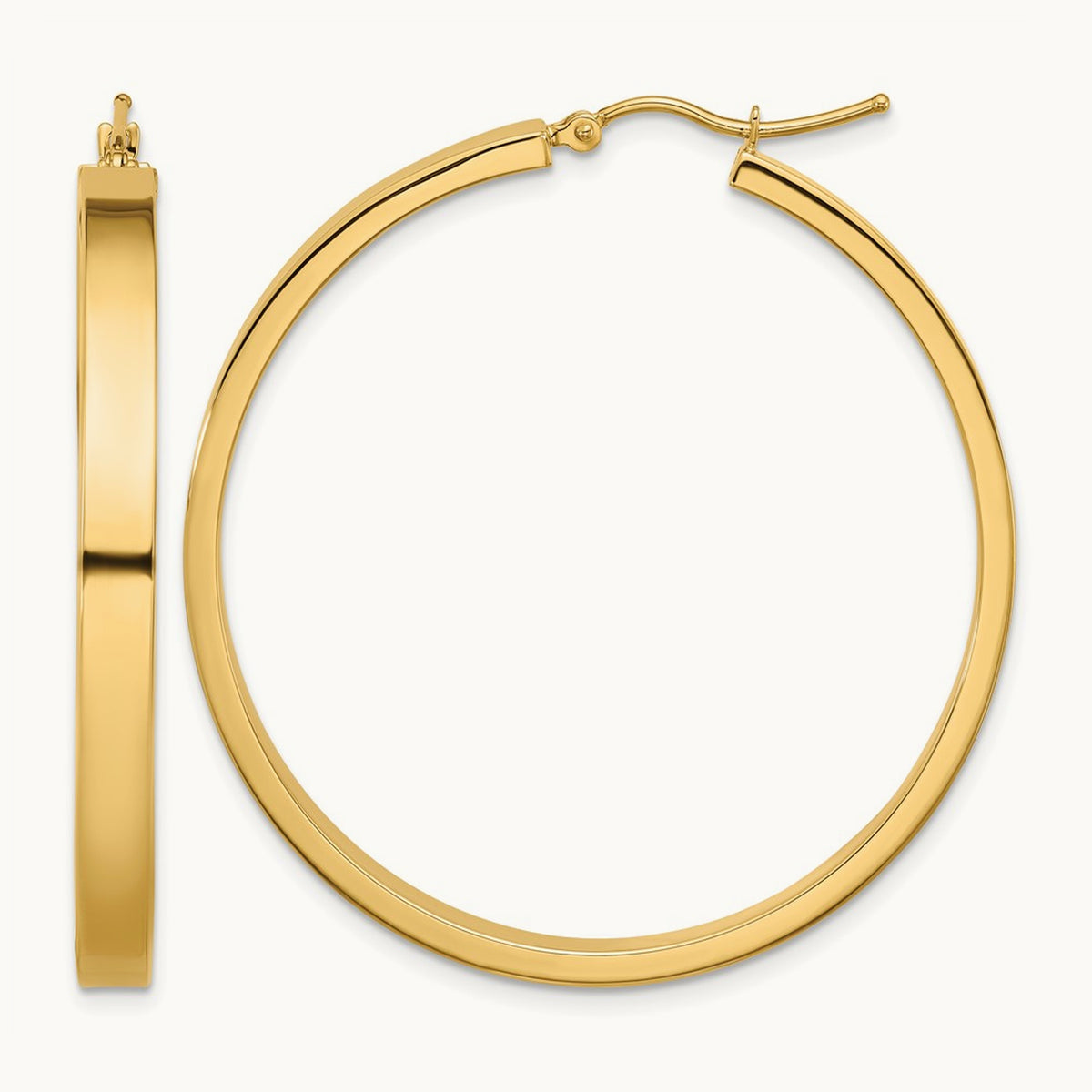 Polished Hoop Earring — 14K Yellow Gold