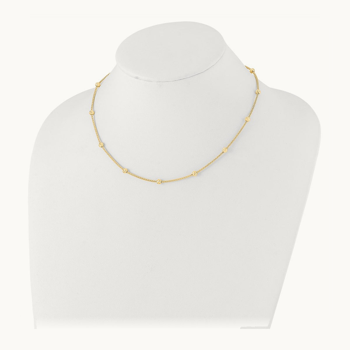 Polished and Diamond-cut Beaded Necklace — photo set