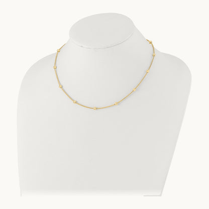 Polished and Diamond-cut Beaded Necklace — photo set