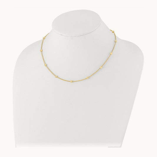 Polished and Diamond-cut Beaded Necklace — photo set