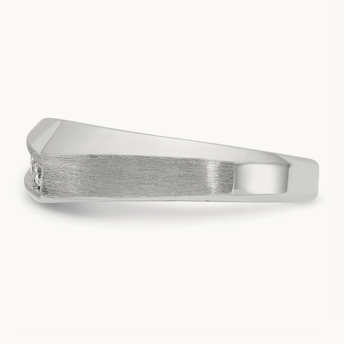 IBGoodman Men's Polished & Satin 5-Stone Diamond Ring, 14K White Gold