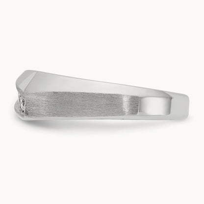 IBGoodman Men's Polished & Satin 5-Stone Diamond Ring, 14K White Gold