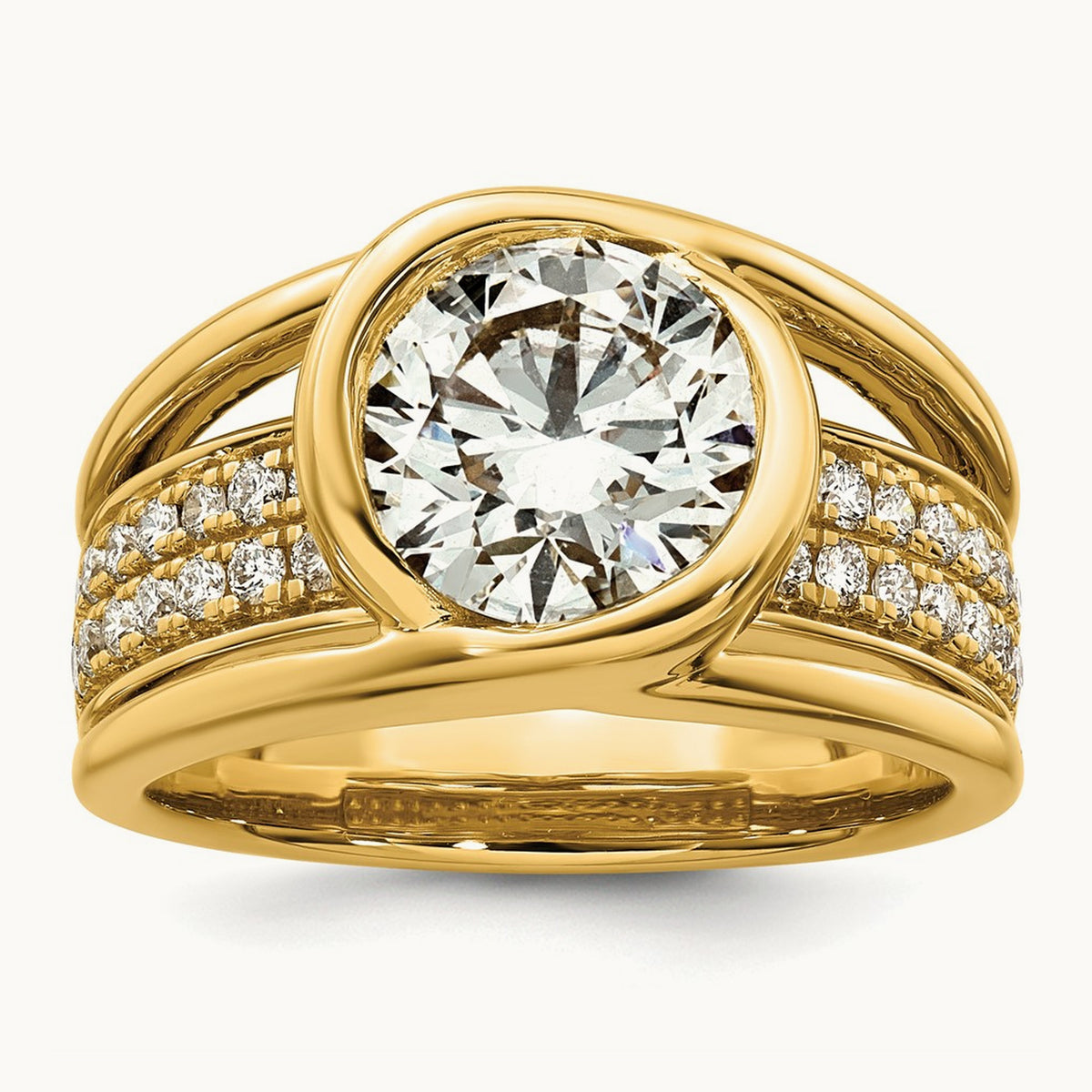 Round Ring, 3.00 ct tw Lab-Grown Diamond