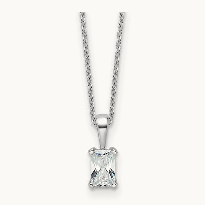 Radiant Pendant Necklace, 0.50-2.00 ct tw Lab-Grown Diamond — 1/2 ct, 14K White Gold