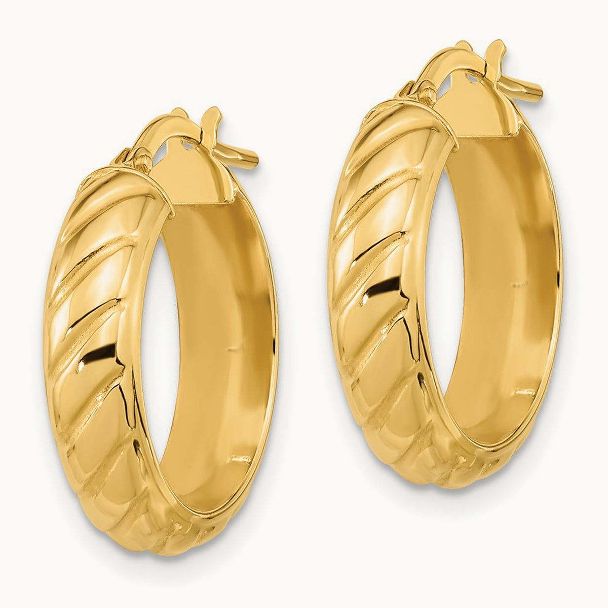 Polished Fancy Hoops — 20.5mm