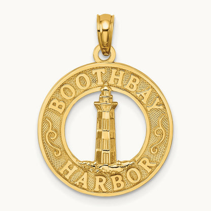 BOOTHBAY HARBOR Lighthouse Charm, 14K