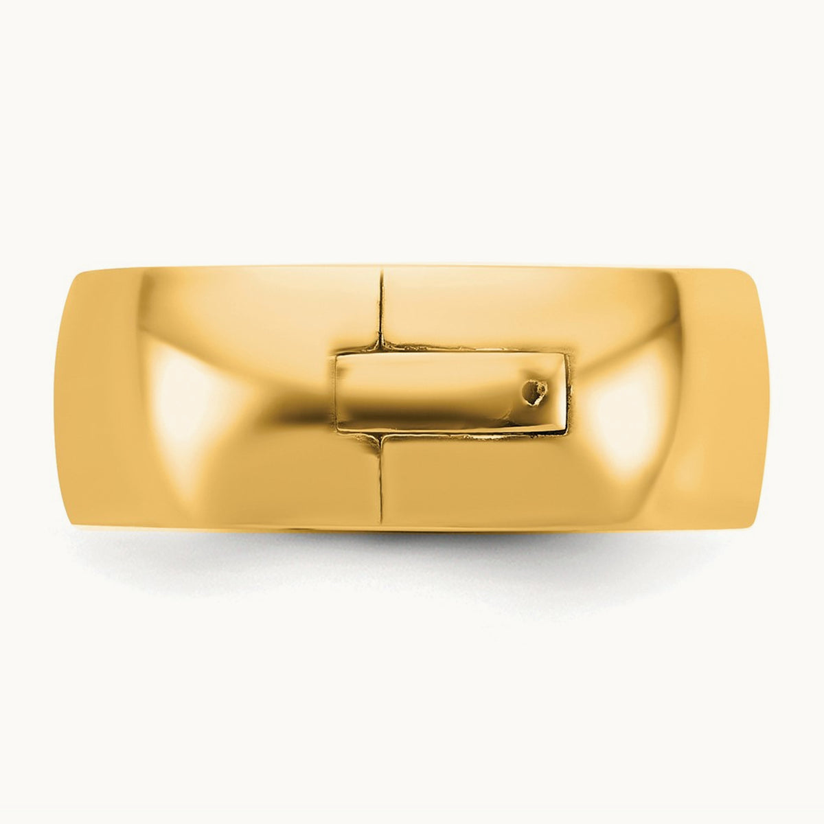 CLIQ Hinged Half Round Wedding Band, 8mm, 14K Yellow Gold