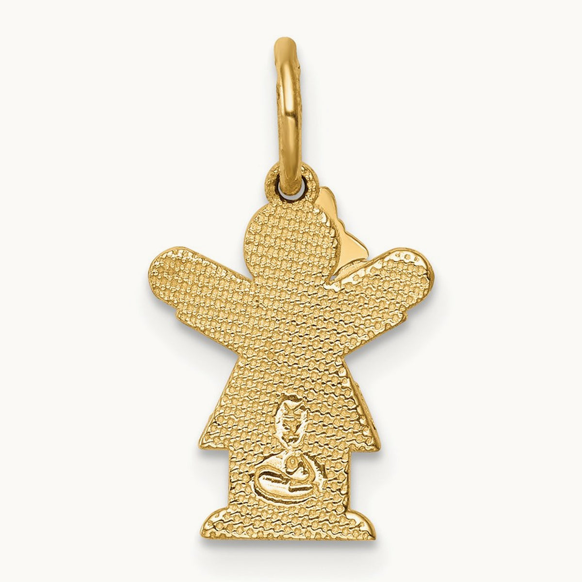 Mini Girl Love Charm — 14K Yellow Gold
