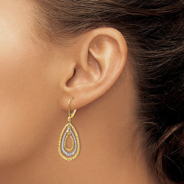 Diamond Cut Leverback Earrings — photo set