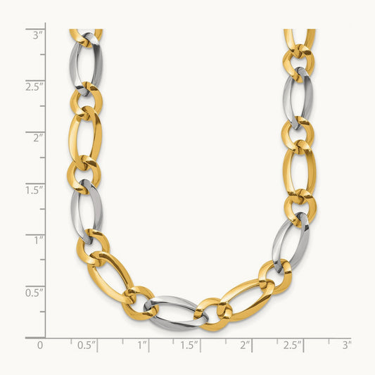 Polished Necklace, 14K Two-tone