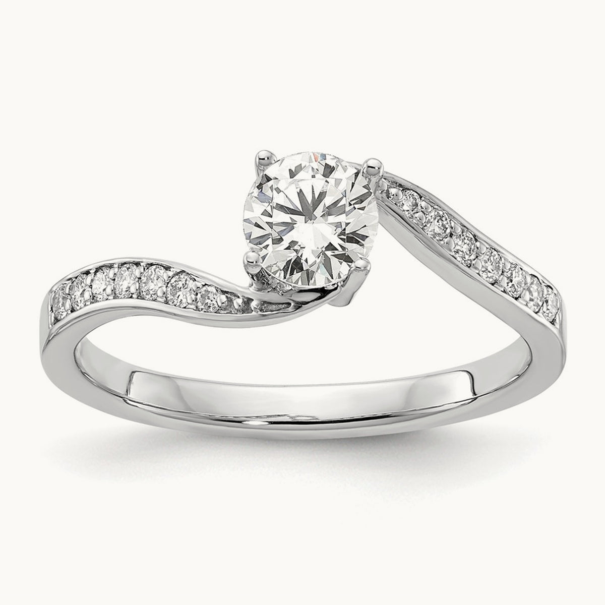 Bypass Engagement Ring, 0.50 ct tw Lab-Grown Diamond