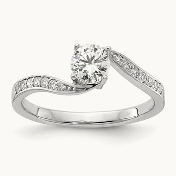 Bypass Engagement Ring, 0.50 ct tw Lab-Grown Diamond