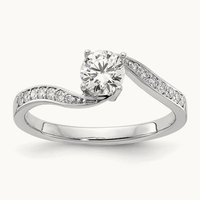 Bypass Engagement Ring, 0.50 ct tw Lab-Grown Diamond