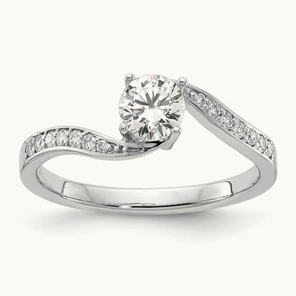 Bypass Engagement Ring, 0.50 ct tw Lab-Grown Diamond