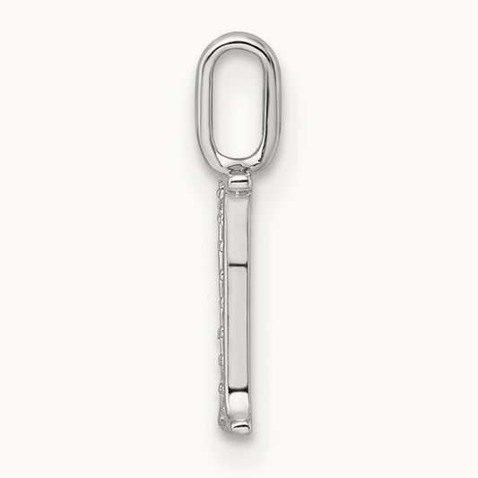 Diamond Letter I Initial Pendant, 14K White Gold