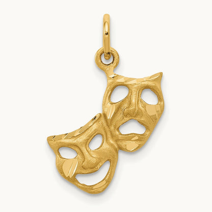 Comedy/Tragedy Charm, 14K