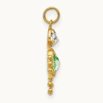 August Boy Birthstone Charm, 14K