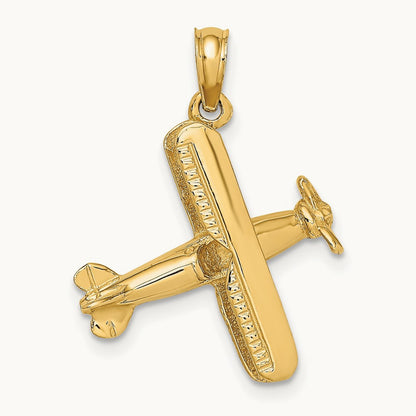 3-D Bi-Plane Charm, 14K