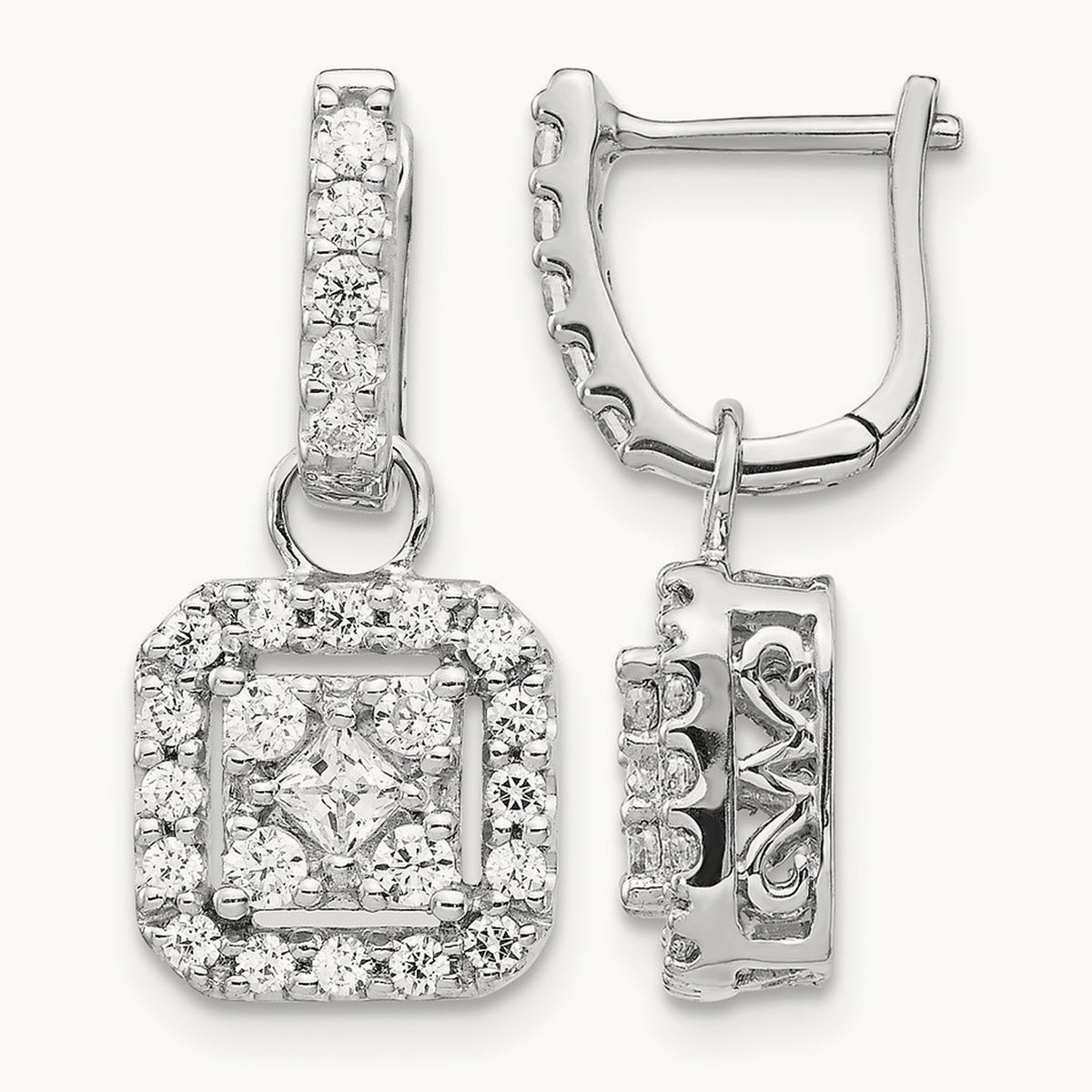 Diamond Hinged Earrings — photo set