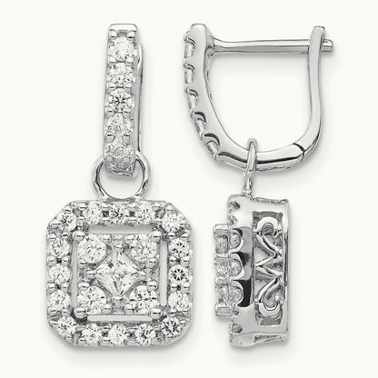 Diamond Hinged Earrings — photo set