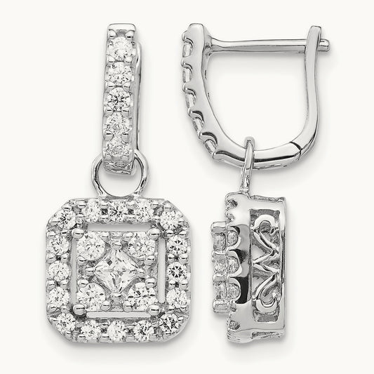 Diamond Hinged Earrings — photo set