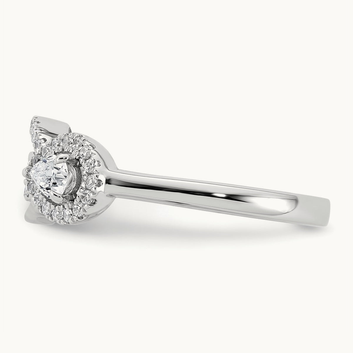 Polished Diamond Infinity Ring, 14K White Gold