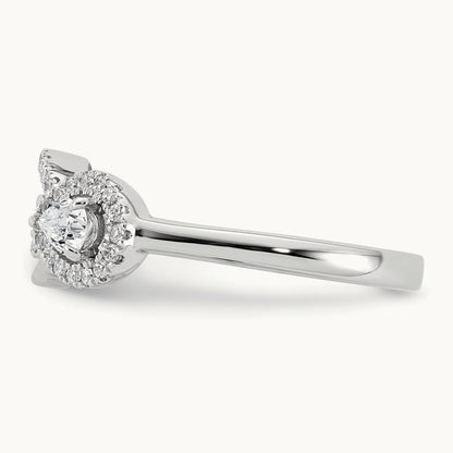 Polished Diamond Infinity Ring, 14K White Gold