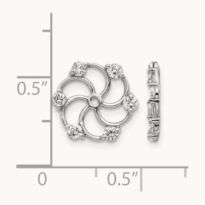 AAA Diamond Earring Jacket, 14K White Gold
