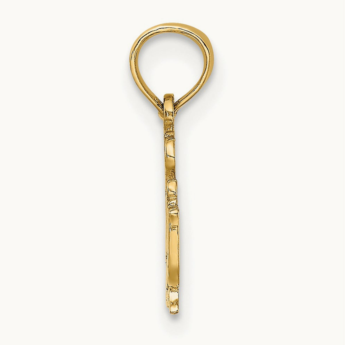 Polished I HEART SWIMMING Charm, 14K