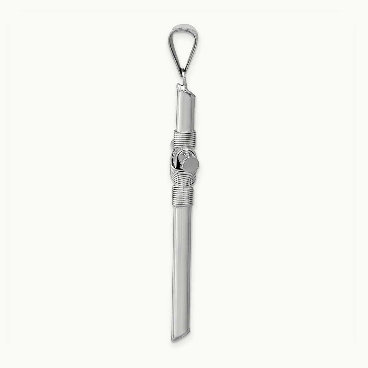 Center Wrap Tube Cross Pendant — 49.32mm