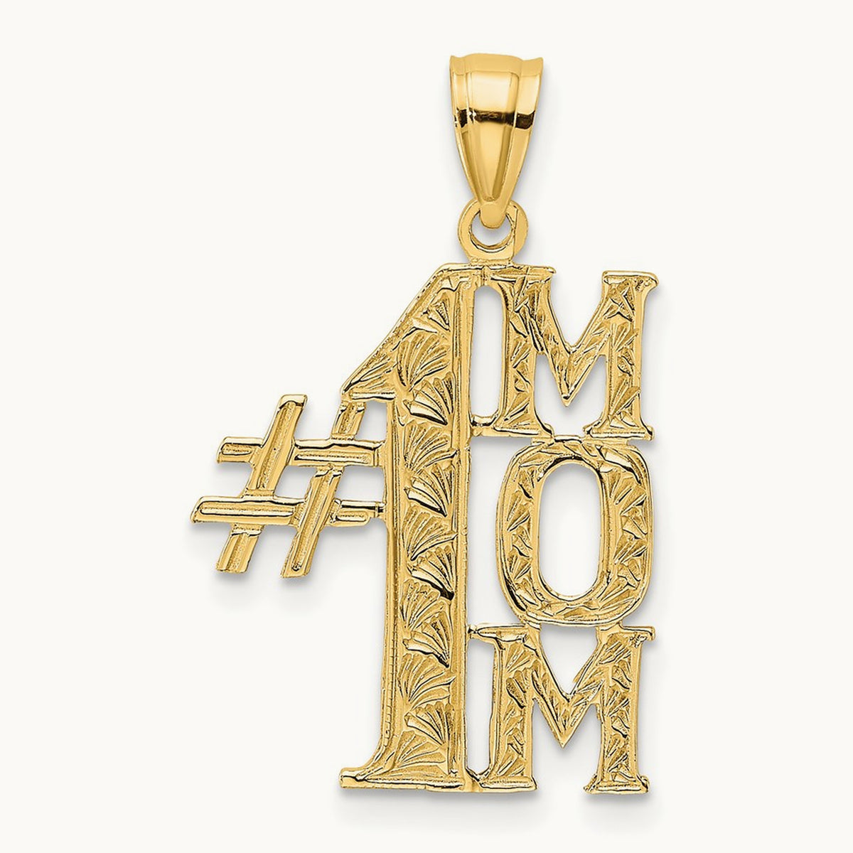 #1 MOM Vertical Charm, 14K
