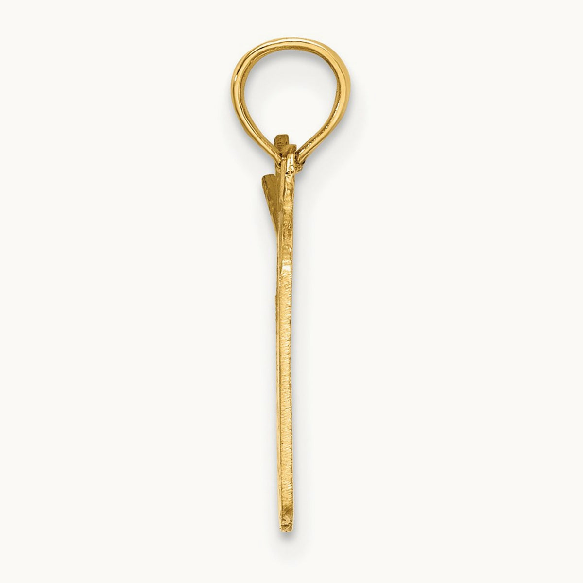 Polished Drum and Sticks Charm, 14K