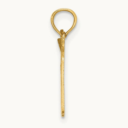 Polished Drum and Sticks Charm, 14K