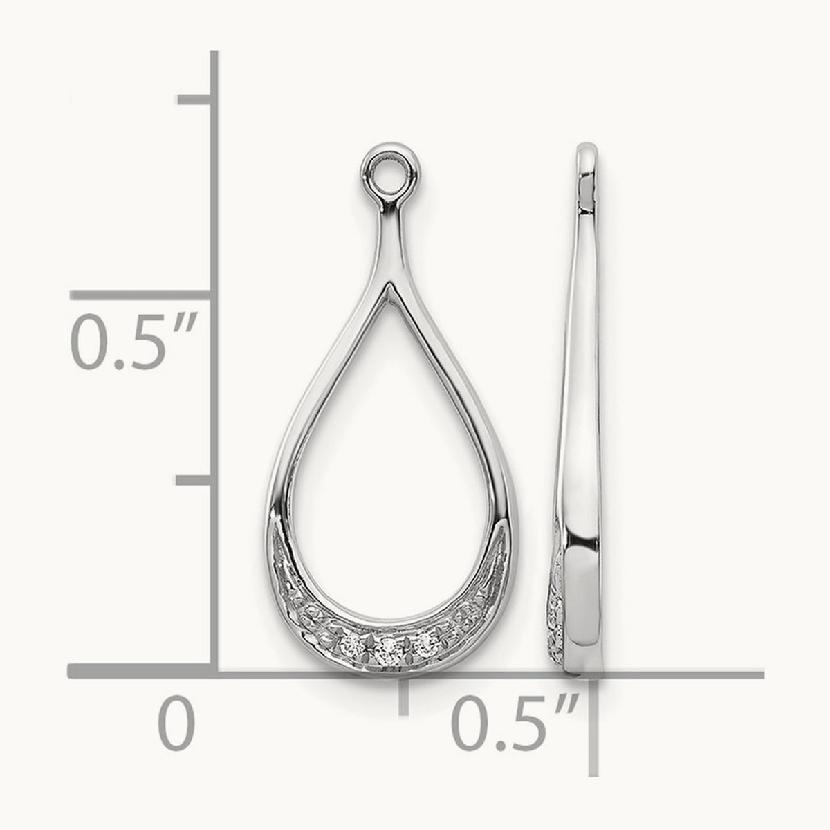 Diamond Earring Jackets — 14K White Gold