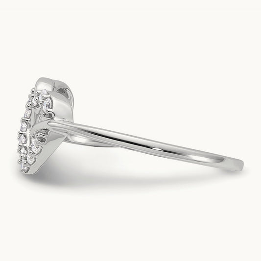 Double Heart Ring, 0.10 ct tw Lab-Grown Diamond