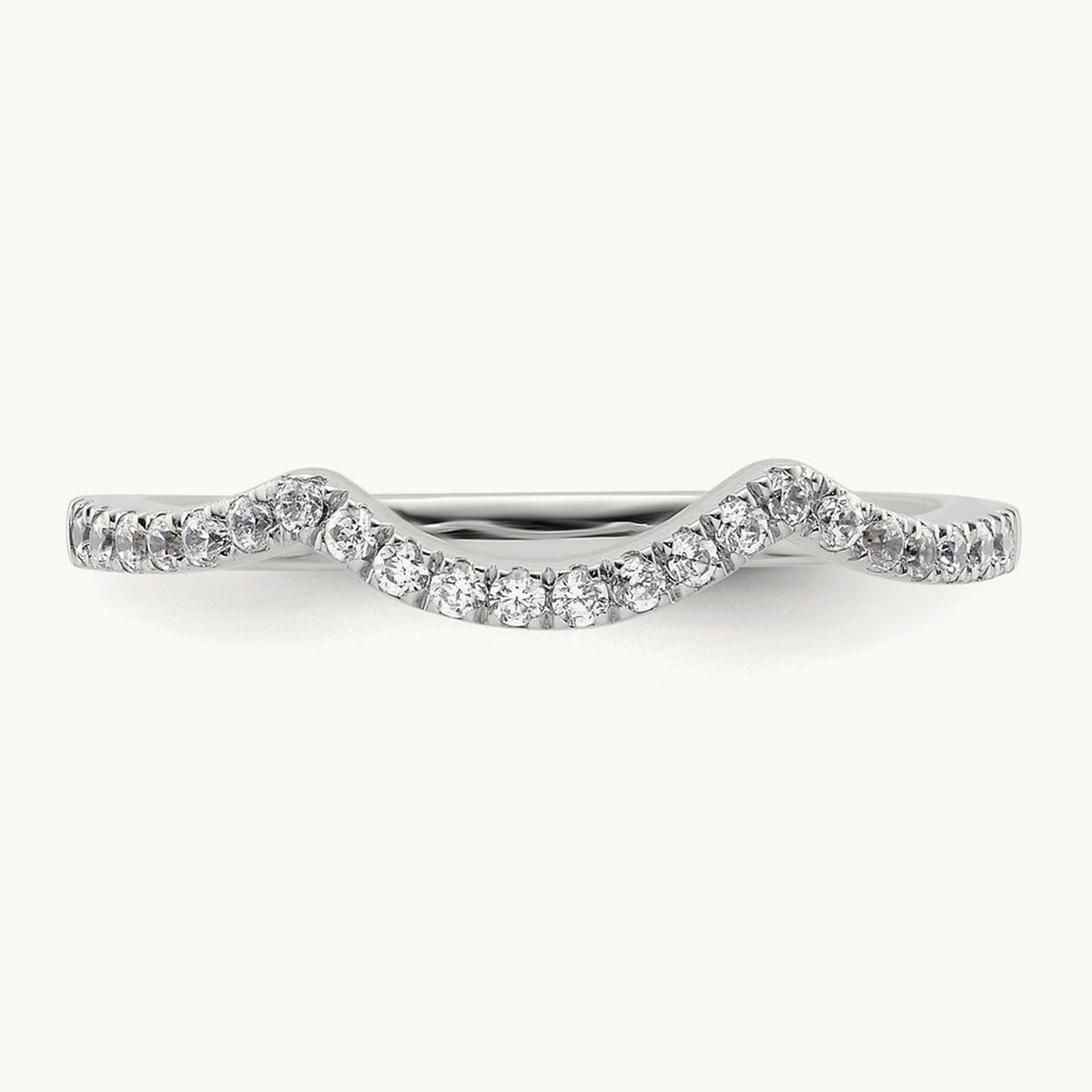 Diamond Wedding Band, 14K White Gold