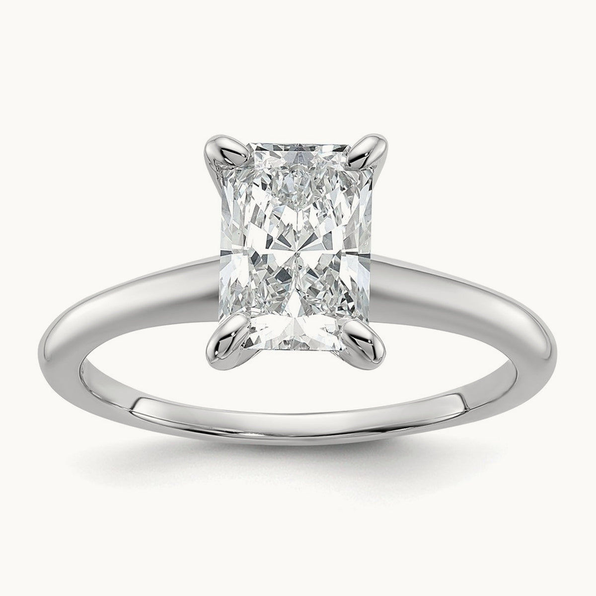 Radiant 8X Ring, 1.50 ct tw Lab-Grown Diamond — 14K White Gold