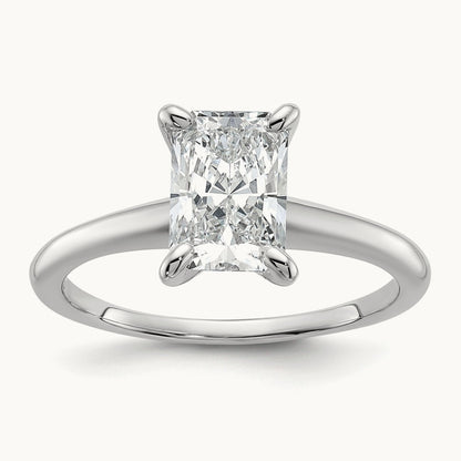 Radiant 8X Ring, 1.50 ct tw Lab-Grown Diamond — 14K White Gold
