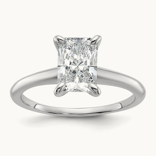 Radiant 8X Ring, 1.50 ct tw Lab-Grown Diamond — 14K White Gold