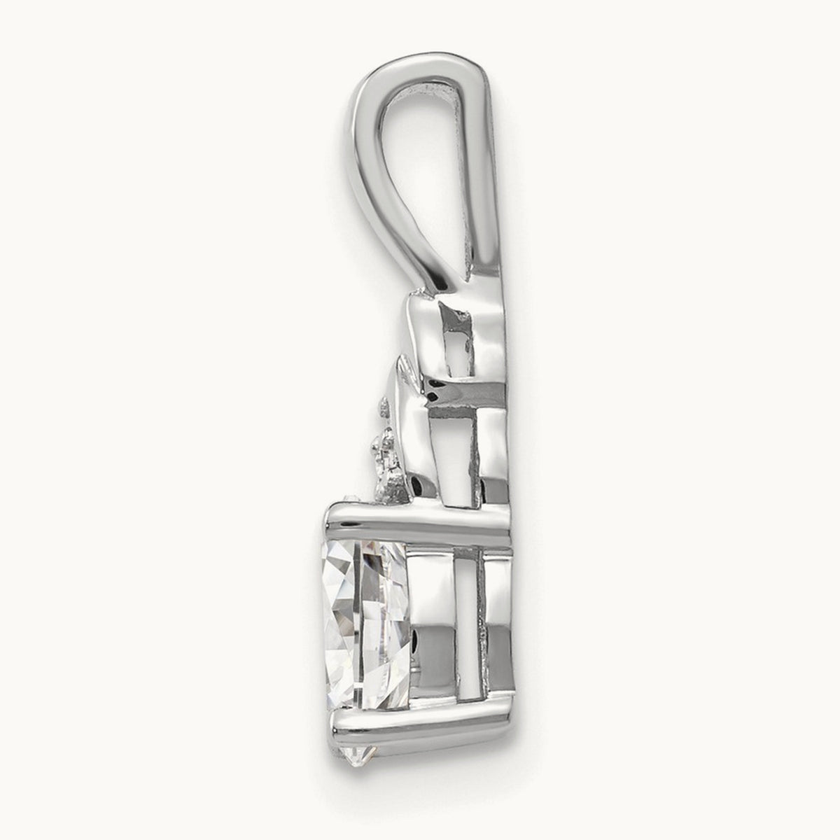 Topaz and Diamond Pendant — 14K White Gold