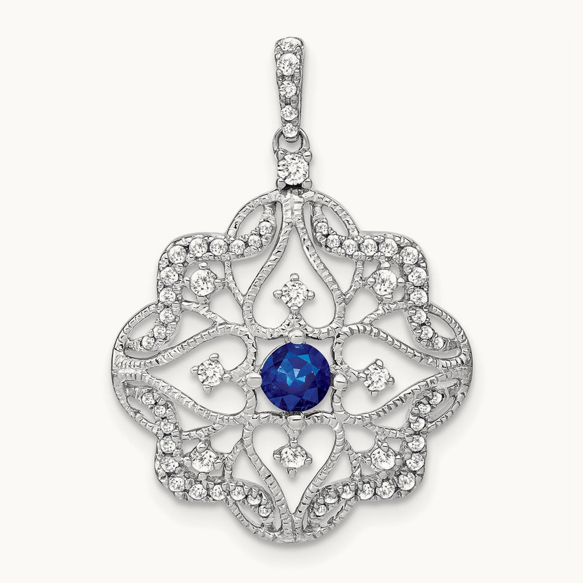 Sapphire and Diamond Pendant — photo set