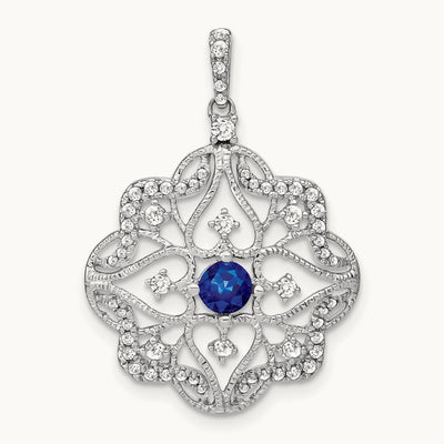 Sapphire and Diamond Pendant — photo set