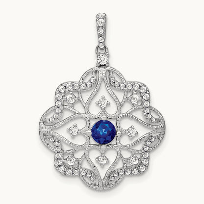 Sapphire and Diamond Pendant — photo set
