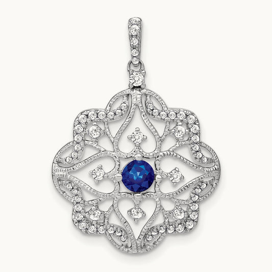 Sapphire and Diamond Pendant — photo set